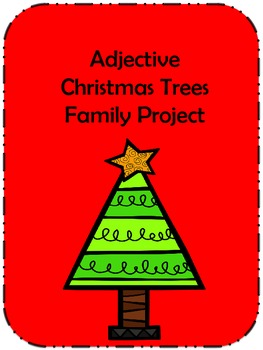 Preview of Adjective Christmas Tree Family Project