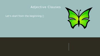 Preview of Adjective Clause PPT.