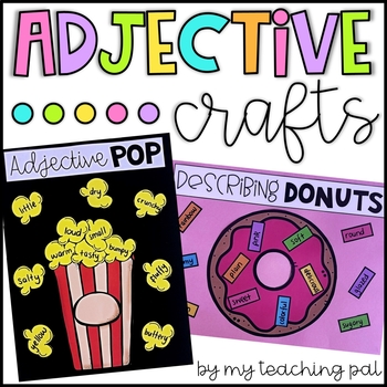 Preview of Adjective Craftivities - Popcorn, Donut and Quilt