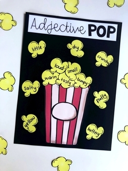Adjective Craftivities - Popcorn, Donut Quilt by My Teaching Pal