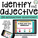 Adjective Game ~ Interactive PPT game with 24 questions, g