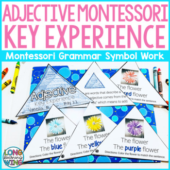 Preview of Adjective Key Experience Montessori Grammar Symbol Extension Color and Cut Book