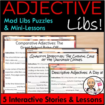 Preview of Adjective Mad Libs | Parts of Speech Worksheets, Activities, & Mini-Lessons
