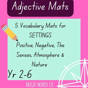 Preview of Adjective Mats Writing: Setting 1-2 Gifted Or  3-6 Mainstream