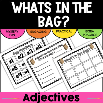 Adjective Mystery Bags by Lucky Little Learners