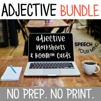 Preview of Adjectives Print + Digital BUNDLE | Adjectives Opposites Synonyms Bundle