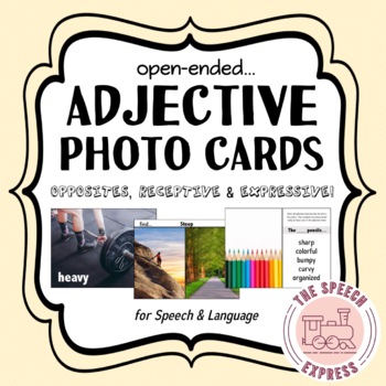 Preview of Adjective Photo Cards for Speech and Language