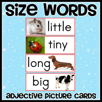 Preview of Adjective Picture Cards -- Size Words