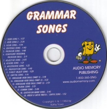 Preview of Adjective Song  MP3 from Grammar Songs  - Audio Memory/ Kathy Troxel