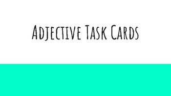Preview of Adjective Task Cards for Google Classroom on Google Slides
