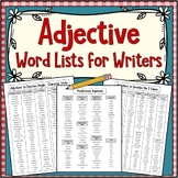 Adjective Word Lists for Writers