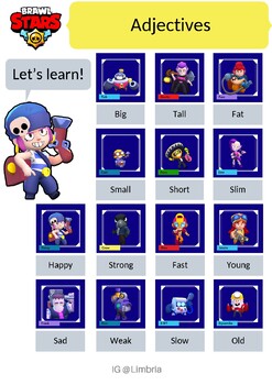 Adjective Activities With Brawl Stars Heroes To Be By Kateryna Chystykova