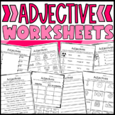 Adjective Worksheets: No Prep Parts of Speech Practice Ind