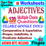 Adjective Worksheets: Fillable Grammar Practice and Review