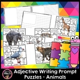 Adjective Writing Prompt Puzzles - Animals