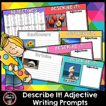 Preview of Adjective Writing Prompts Describing Objects