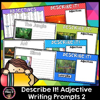 Preview of Adjective Writing Prompts Describing Objects