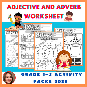 Preview of Adjective and Adverb Activity Packs - Grade 1-3 Worksheets