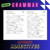 Adjective and Adverb Worksheets: Mastering Modifiers