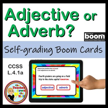 Preview of Adjectives and Adverbs BOOM Cards Digital Grammar Activity