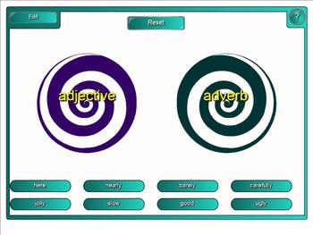 Preview of Adjective or Adverb Exercise Game for Smartboard