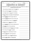 Adjective or Adverb Worksheet