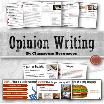 Preview of Opinion Writing Unit FREE Sample Lessons