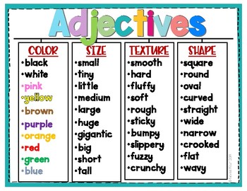 Adjective examples in english