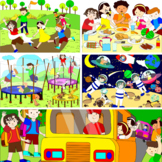 86 coloring pages with scenes/ themes. Great for talking a
