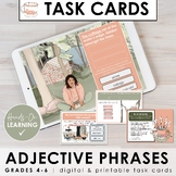 Adjectives & Adjective Phrases Task Cards & Activities (Pr