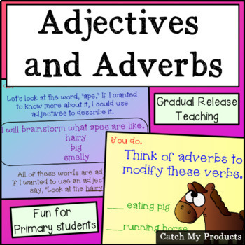 Preview of Adjectives and Adverbs Lesson Plans for PROMETHEAN Board Use