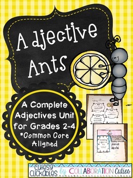 Preview of Adjectives Ants {Complete Common Core Adjective Unit}