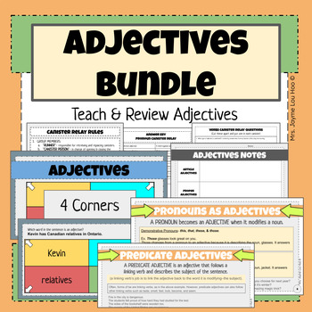 Preview of Adjectives Bundle