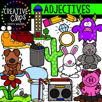 Preview of Adjectives Clipart {Creative Clips Clipart}