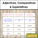 Adjectives, Comparatives & Superlatives - Sorting Cards