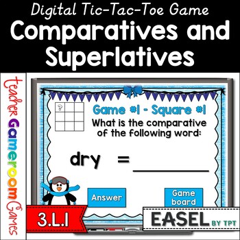 Preview of Adjectives - Comparatives and Superlatives Powerpoint Game