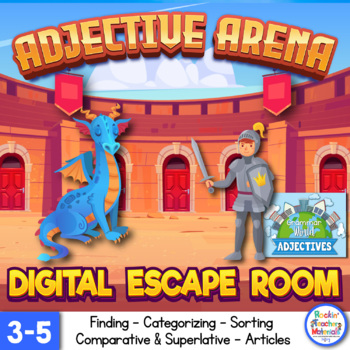 Preview of Adjectives Digital Escape Room {Upper Elementary} - Grammar - Adjective Arena