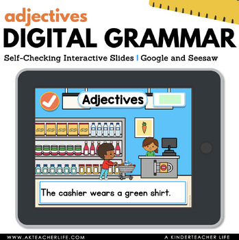 Preview of Adjectives Digital Learning Google Seesaw