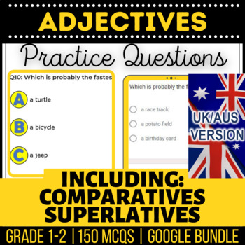 Preview of Adjectives: Fillables, Editable Presentations, Forms - Year 2-3 UK/AUS Spelling