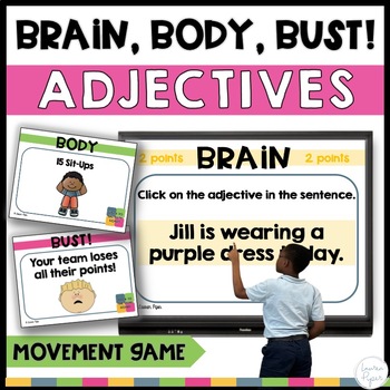 Preview of Adjectives Game  |  Adjectives Review Activity 1st Grade