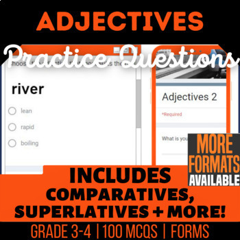 Preview of Adjectives Google Forms | Comparative Superlative | Grammar Digital Resources