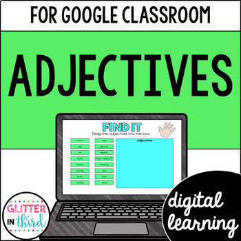 Preview of Adjectives Grammar Activities for Google Classroom Digital