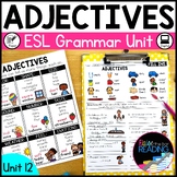 Adjectives Grammar Unit for Newcomer ELs, ESL Posters and 