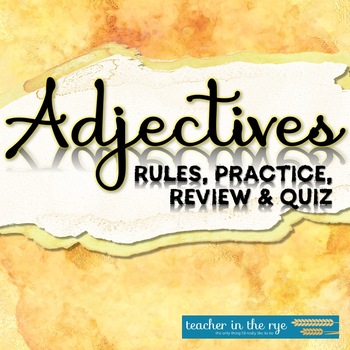 Preview of Adjectives Grammar Usage Unit for Middle or High School