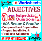 Adjectives: Grammar Worksheets and Reviews. 5th - 6th Grad