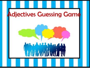 Preview of Adjectives  Guessing Game