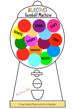 Preview of Adjectives Gumball Machine