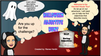Preview of Adjectives:  Haunted Adjective Hunt