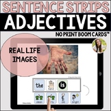 Adjectives Interactive Sentence Building Strips Boom Cards™