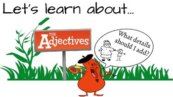 Preview of Adjectives Introduction Slide Show Lesson